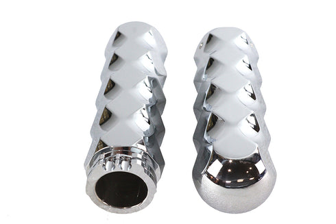 V-Twin Billet Faceted Style Grip Set - 28-0586