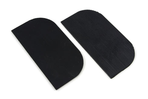 V-Twin Mini Footboard Mat Set Black Rubber - 28-0613