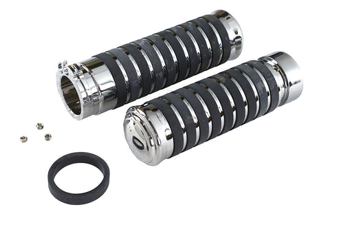 V-Twin Billet Band Style Grip Set - 28-0642