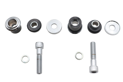 V-Twin Flush Mount Handlebar Damper Kit Chrome - 28-0670