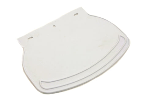 V-Twin Mud Flap Rubber White Plain - 28-0702