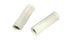 V-Twin Replica White Waffle Style Grip Set with Chrome Plugs - 28-0787