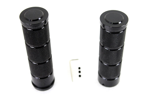 Wyatt Gatling Black Retro Throttle by Wire Grip Set - 28-0871