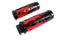 V-Twin Red Flame Style Grip Set with Black Ends - 28-0890
