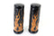 V-Twin Amber Flame Style Throttle By Wire Grip Set with Black Ends - 28-0892