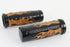 V-Twin Amber Flame Style Throttle By Wire Grip Set with Black Ends - 28-0892