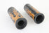 V-Twin Amber Flame Style Throttle By Wire Grip Set with Black Ends - 28-0892