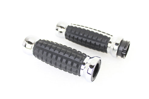 Wyatt Gatling Alligator Style Grip Set Chrome - 28-0897
