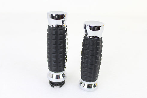 Wyatt Gatling Alligator Style Grip Set Chrome - 28-0897