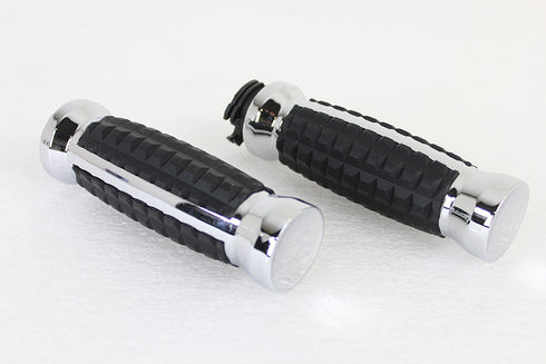 Wyatt Gatling Alligator Style Grip Set Chrome - 28-0897