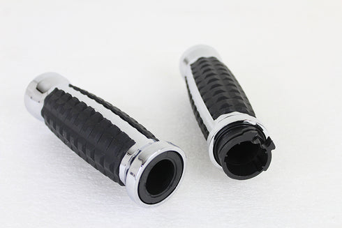 Wyatt Gatling Alligator Style Grip Set Chrome - 28-0897