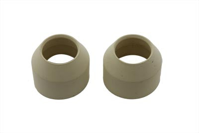 V-Twin 35mm Rubber Fork Boots White - 28-0905