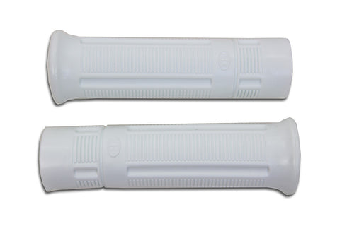 V-Twin White Beck Plastic Grip Set - 28-0961