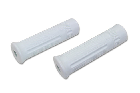 V-Twin White Beck Plastic Grip Set - 28-0961