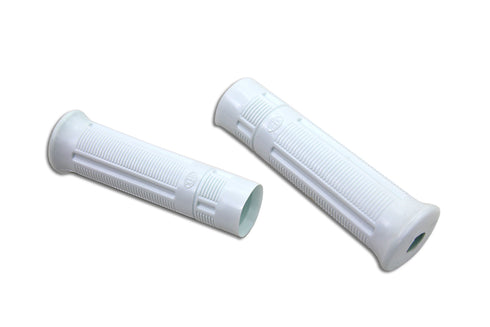 V-Twin White Beck Plastic Grip Set - 28-0961