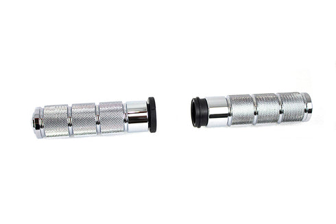 Wyatt Gatling Chrome Retro Throttle by Wire Grip Set - 28-0984