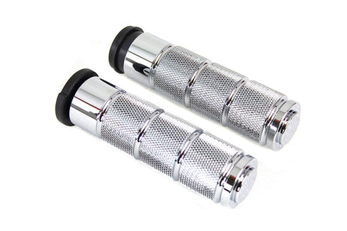 Wyatt Gatling Chrome Retro Throttle by Wire Grip Set - 28-0984