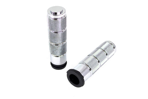 Wyatt Gatling Chrome Retro Throttle by Wire Grip Set - 28-0984