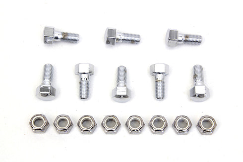 Colony Rear Brake Drum Bolt and Nut Kit Chrome - 2800-16