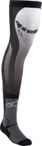 ALPINESTARS Knee Brace Socks - Black/White - Large/XL 4701324-12-LXL