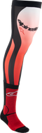 ALPINESTARS Knee Brace Socks - Black/Red - Large/XL 4701324-3012-LX
