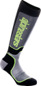 ALPINESTARS Youth MX Plus Socks - Black/Gray/Yellow - Medium/Large 4742324-175-ML