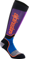 ALPINESTARS MX Plus Socks - Black/Purple/Blue/Orange - Medium 4702324-1246-M