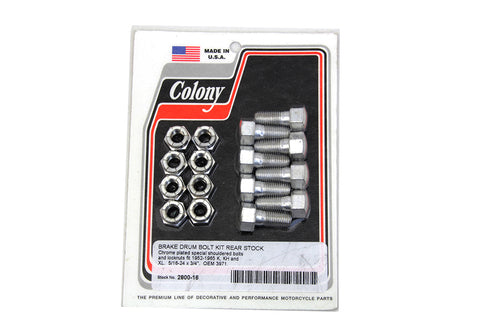 Colony Rear Brake Drum Bolt and Nut Kit - 2801-16
