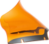 KLOCK WERKS Kolor Flare™ Sport Windshield - 9" - Orange - FLTR KWW-01-0668
