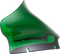 KLOCK WERKS Kolor Flare™ Sport Windshield - 9" - Green - FLTR KWW-01-0671
