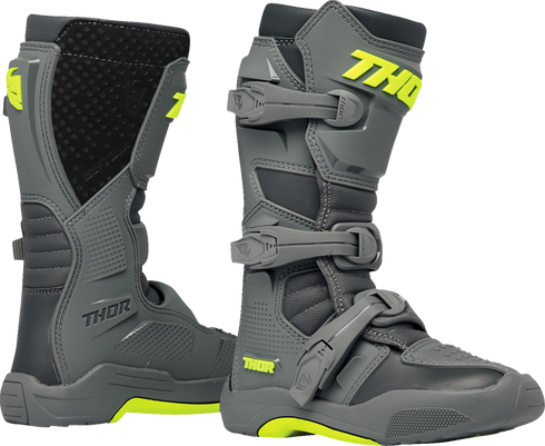 THOR Youth Blitz XR Boots - Gray/Charcoal - US 1 3411-0738