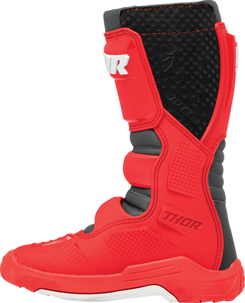 THOR Youth Blitz XR Boots - Red/Charcoal - US 1 3411-0752