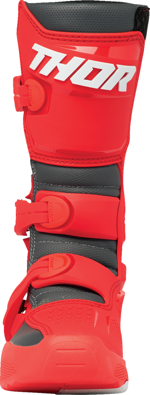 THOR Youth Blitz XR Boots - Red/Charcoal - US 6 3411-0757