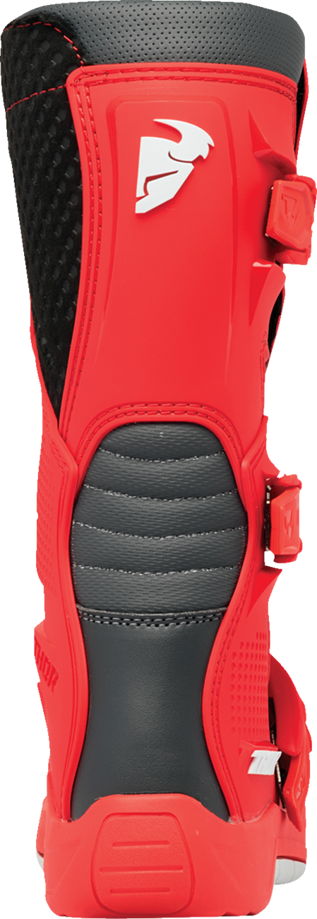 THOR Youth Blitz XR Boots - Red/Charcoal - US 2 3411-0753