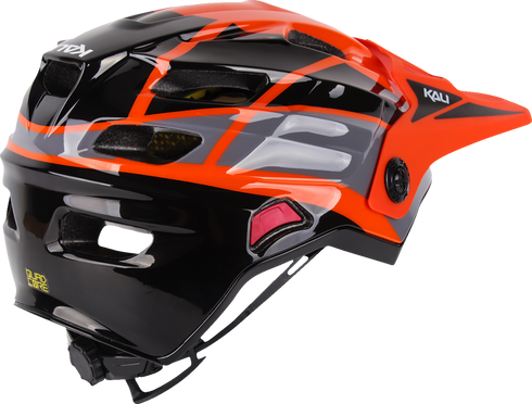 KALI Child Maya Full Face Helmet - Race - Gloss Orange/Gray/Black - OS 0221923312