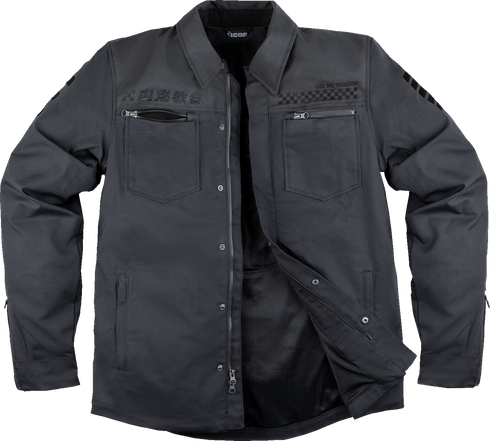 ICON Upstate Canvas National Jacket - Black - Small 2820-6560