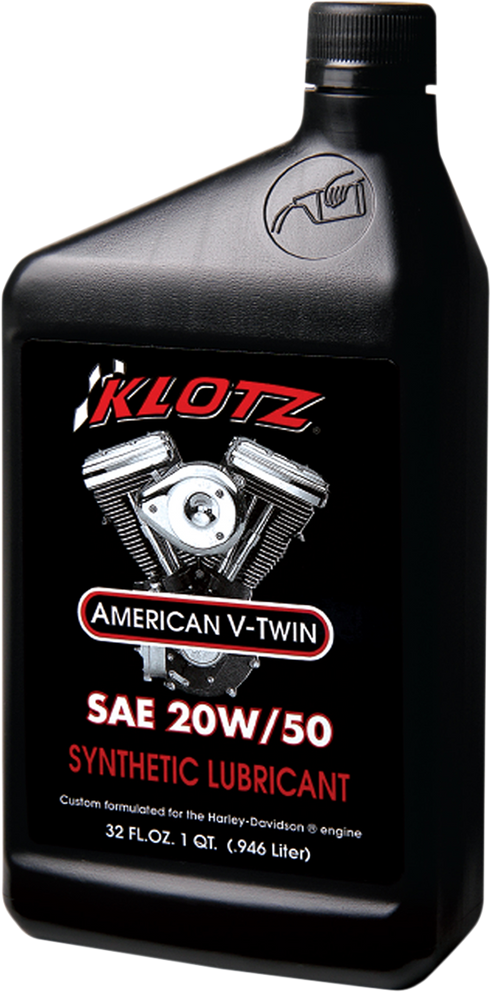 KLOTZ OIL V-Twin Synthetic Engine Oil - 20W-50 - 1 U.S. quart KH-2050