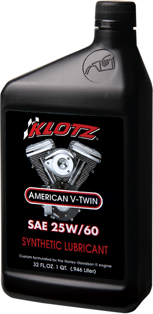 KLOTZ OIL V-Twin Synthetic Engine Oil - 25W-60 - 1 U.S. quart KH-2560