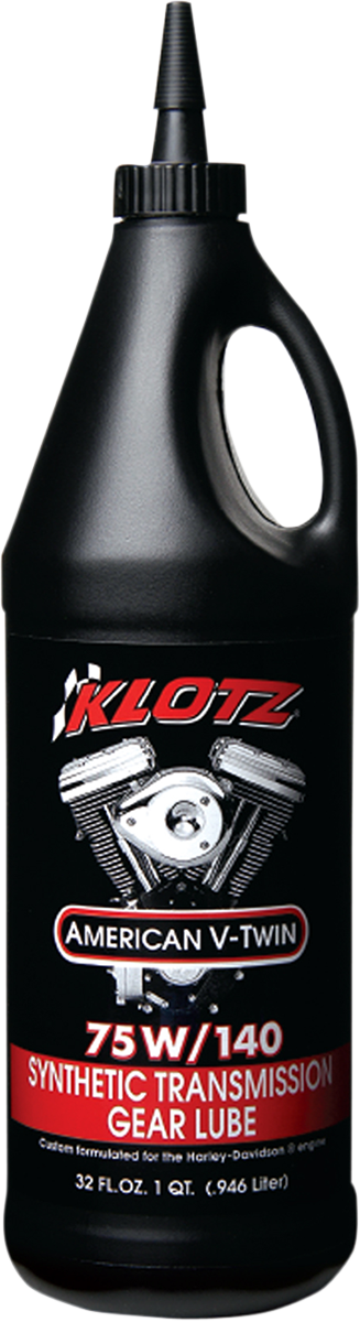 KLOTZ OIL Big Twin Synthetic Transmission Lube - 75W-140 - 1 U.S. quart KH-GL140
