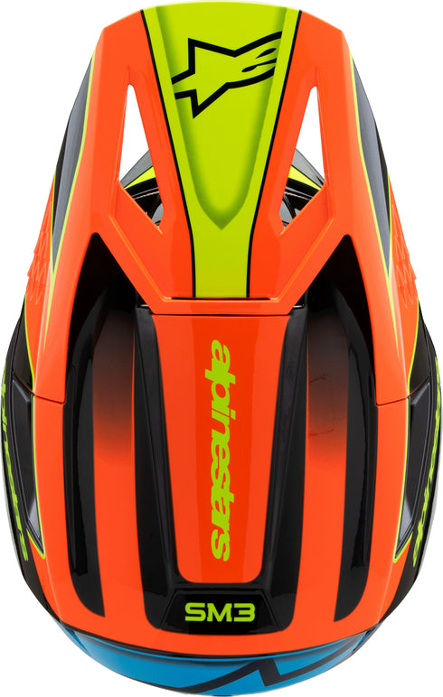ALPINESTARS Sm3 Youth Fray Helmet Blk/Orng/Ylw Fluo Ys - 482-00083YS