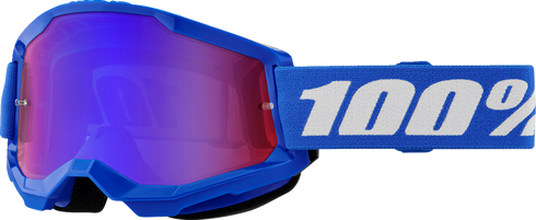 100% Strata 2 Goggle - Blue - Red/Blue Mirror Lens 50028-00014
