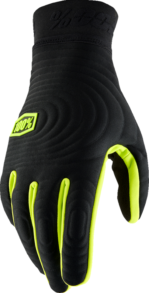 100% Brisker Xtreme Gloves - Black/Fluo Yellow - 2XL 10030-00005