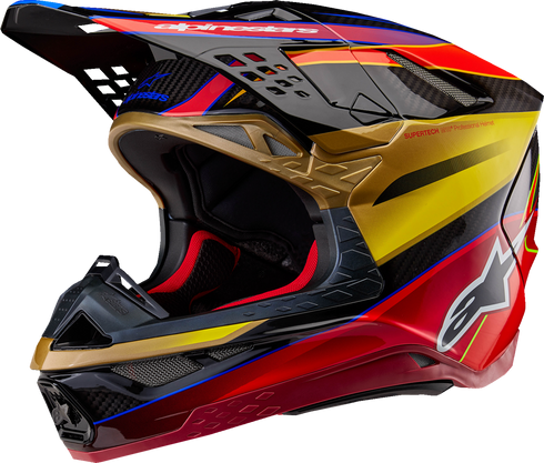 ALPINESTARS Supertech M10 Helmet - Era - MIPS? - Gloss Gold/Yellow/Rio Red - 2XL 8301223-5938-2X