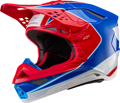 ALPINESTARS Supertech M10 Helmet - Aeon - MIPS? - Gloss Bright Red/Blue - Small 8301923-3017-S