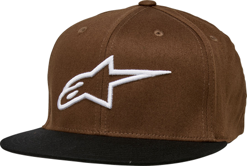 ALPINESTARS ALPINESTARS Ageless Flat Bill Hat - Brown/Black - Small/Medium 1035810158010SM - 2501-4107