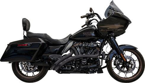 BASSANI XHAUST Sweeper Radial Exhaust System with Slotted Heat Shields - Black 1F22FB
