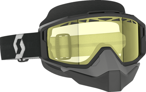 SCOTT Split OTG Snow Goggle - Black/White - Dual Lens - Yellow Lens 285543-1007029