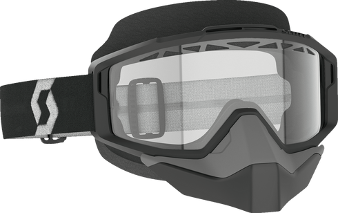 SCOTT Split OTG Snow Goggle - Black/White - Dual Lens - Clear Lens 285543-1007043