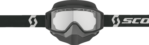 SCOTT Split OTG Snow Goggle - Black/White - Dual Lens - Clear Lens 285543-1007043