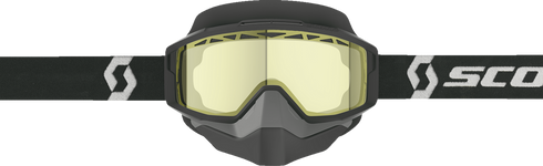SCOTT Split OTG Snow Goggle - Black/White - Dual Lens - Yellow Lens 285543-1007029